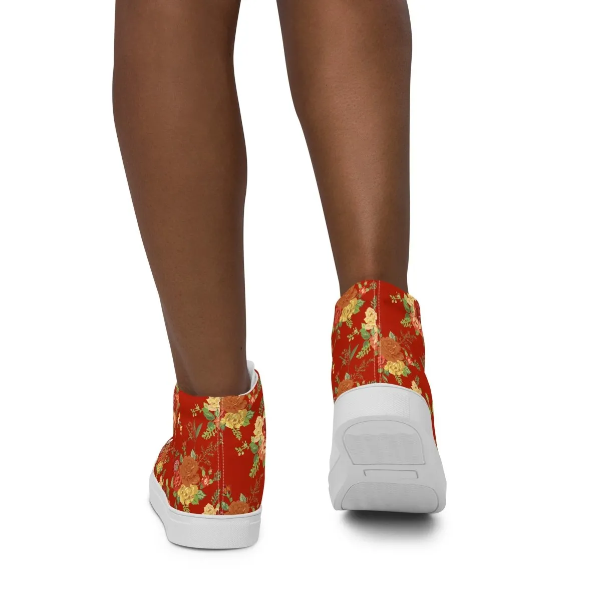 Women’s Red Floral Sneakers