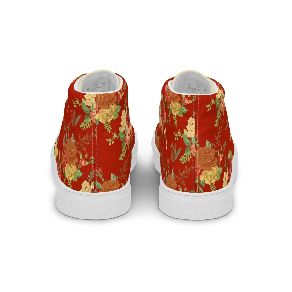 Women’s Red Floral Sneakers