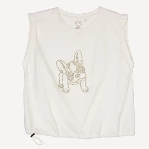 Womens Rolled Sleeve Muscle Tank - Marshmallow