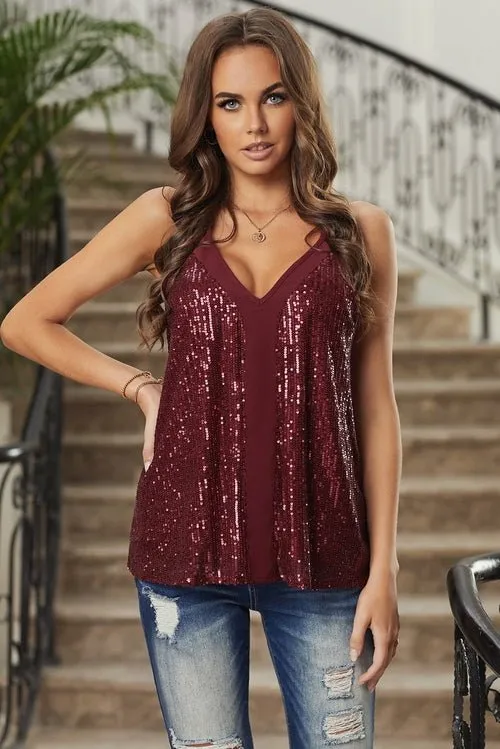 Women's Sequin Racerback Tank