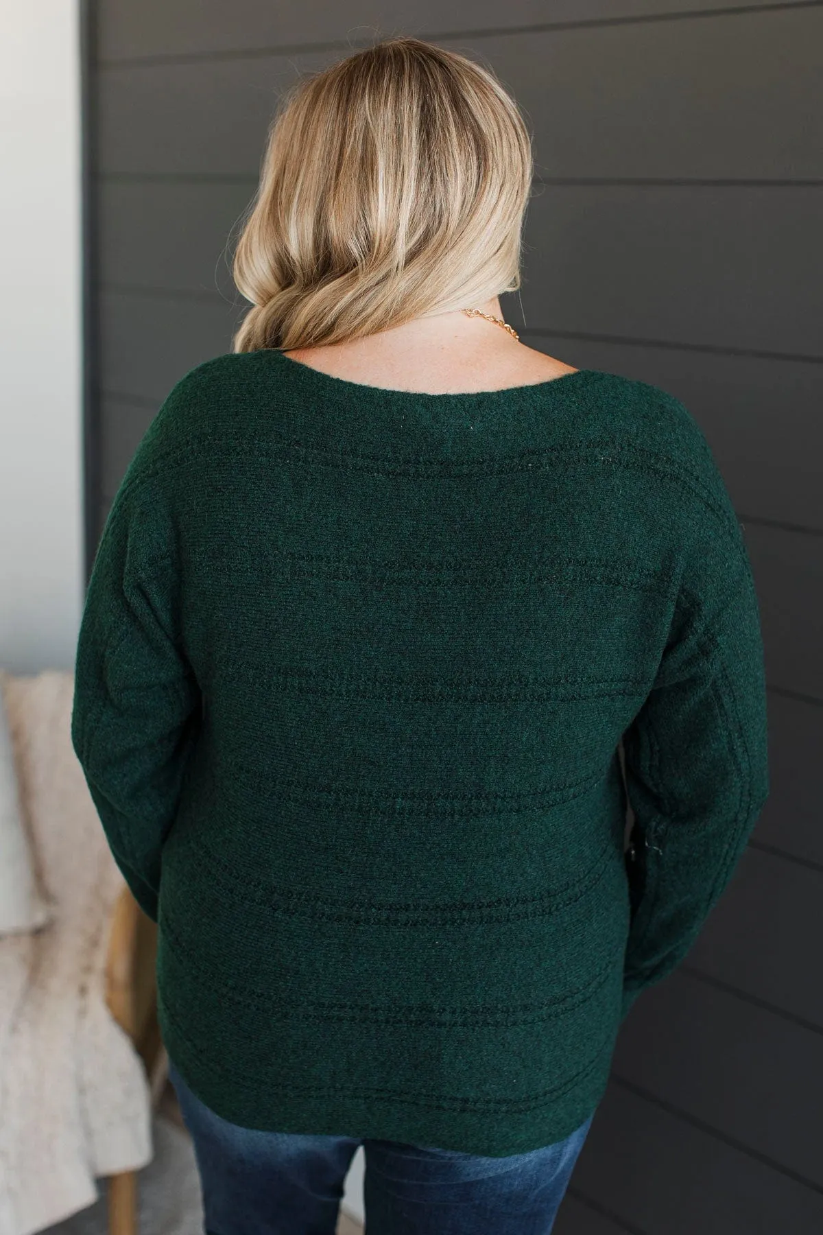 Wonderful Truths Beaded Knit Sweater- Forest
