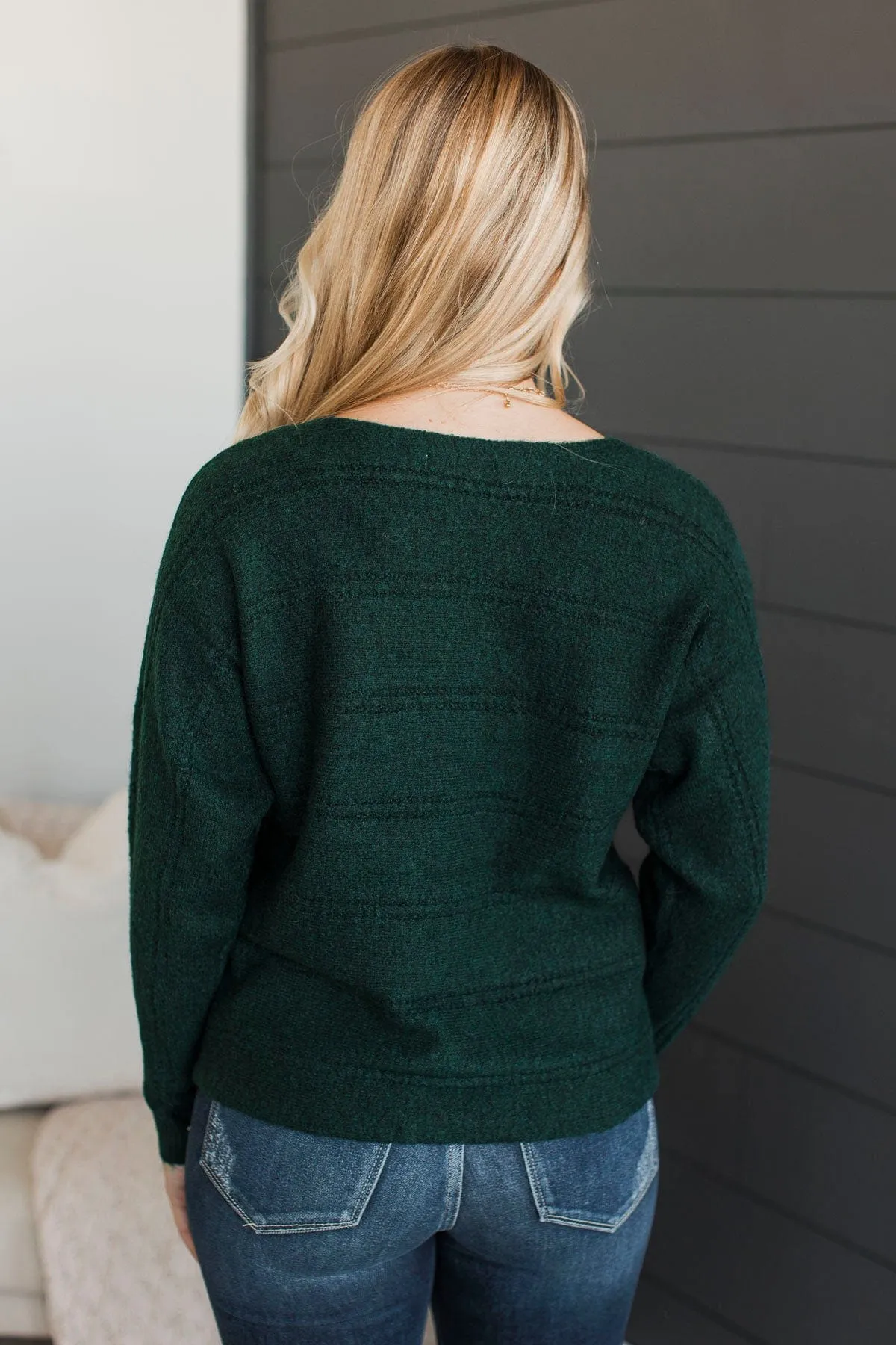 Wonderful Truths Beaded Knit Sweater- Forest