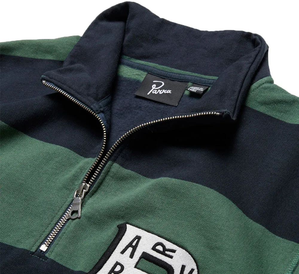 WORKED P STRIPER HALF ZIP SWEATSHIRT
