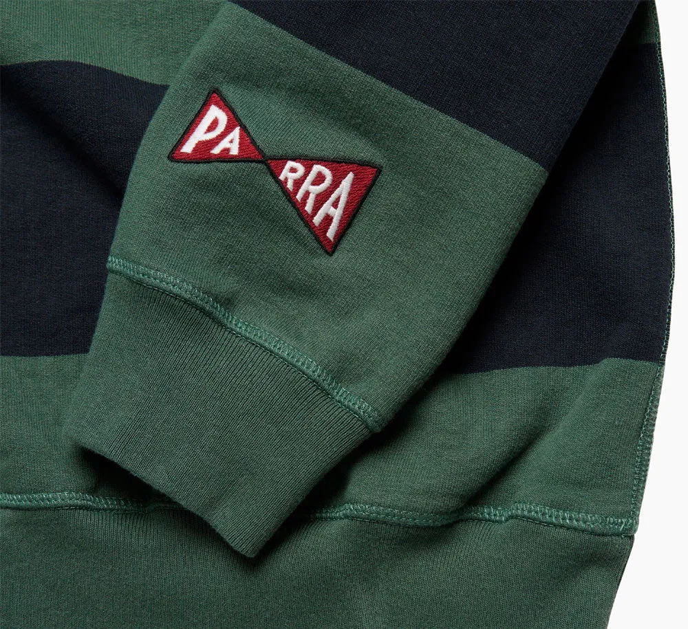 WORKED P STRIPER HALF ZIP SWEATSHIRT