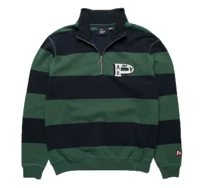 WORKED P STRIPER HALF ZIP SWEATSHIRT