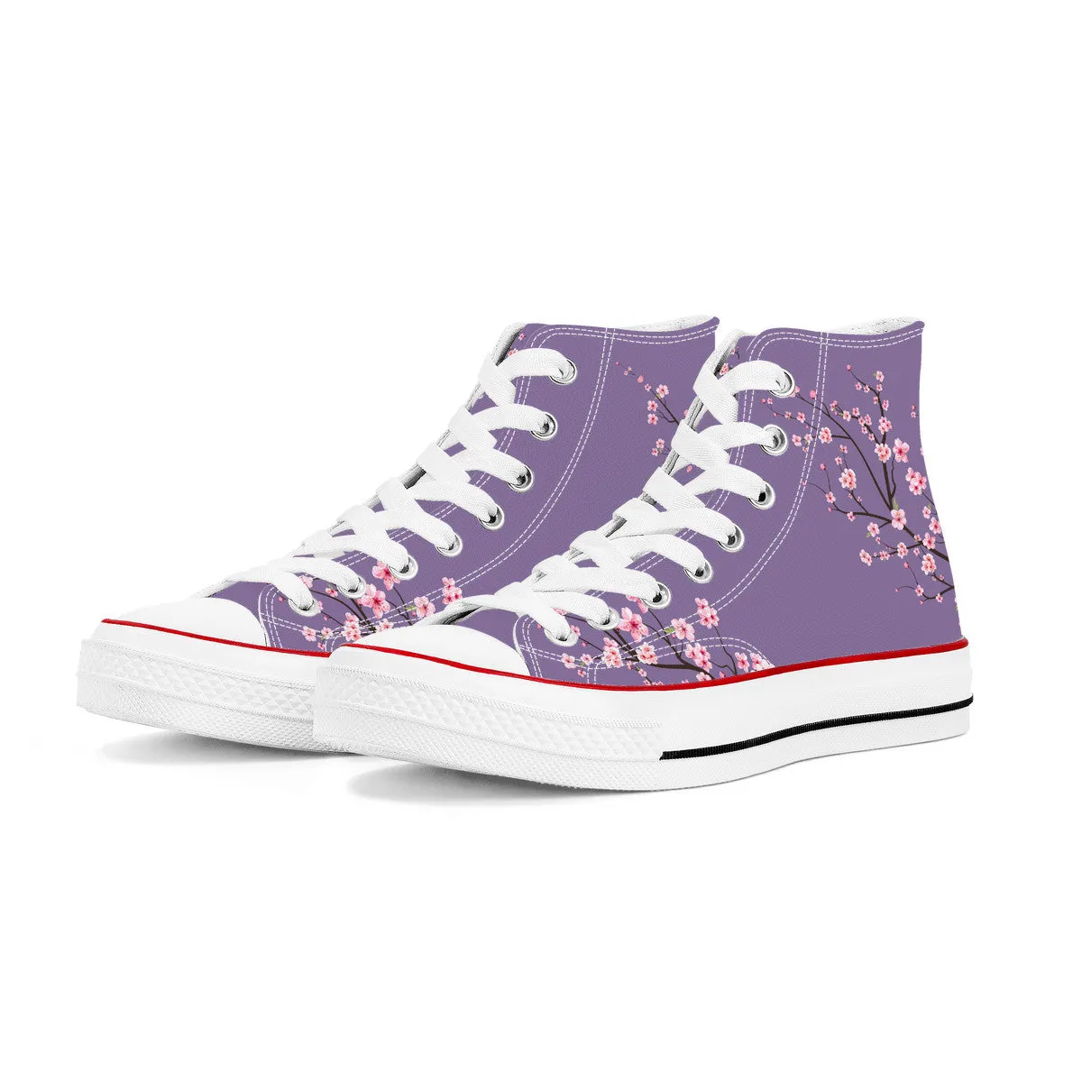 Wysteria Sakura  High Top Canvas Shoes