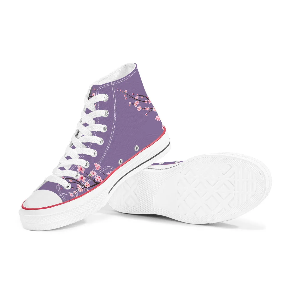 Wysteria Sakura  High Top Canvas Shoes