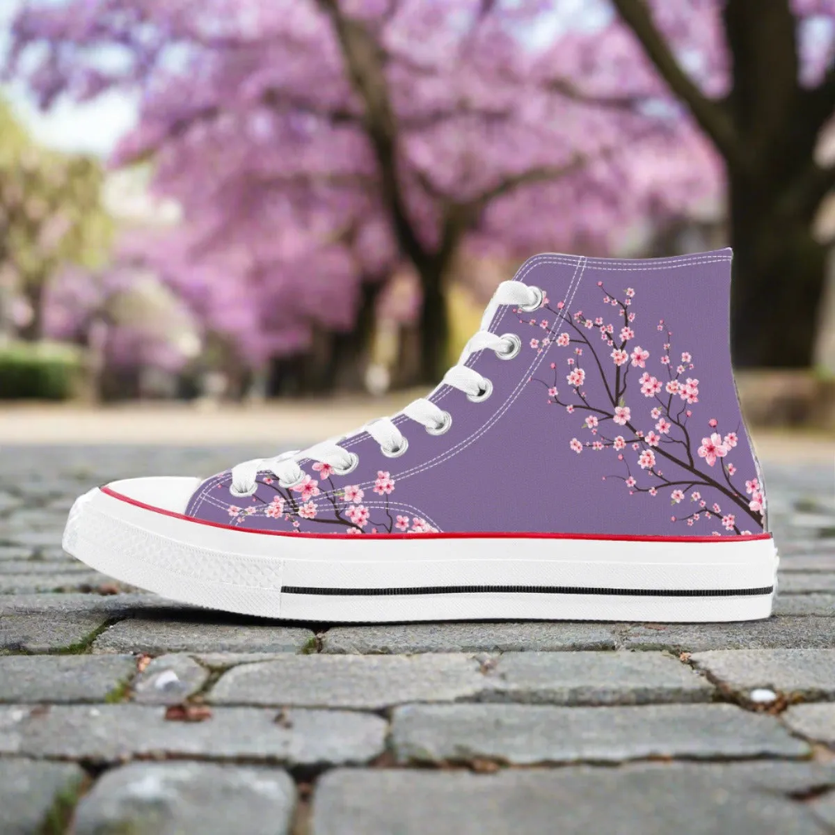 Wysteria Sakura  High Top Canvas Shoes