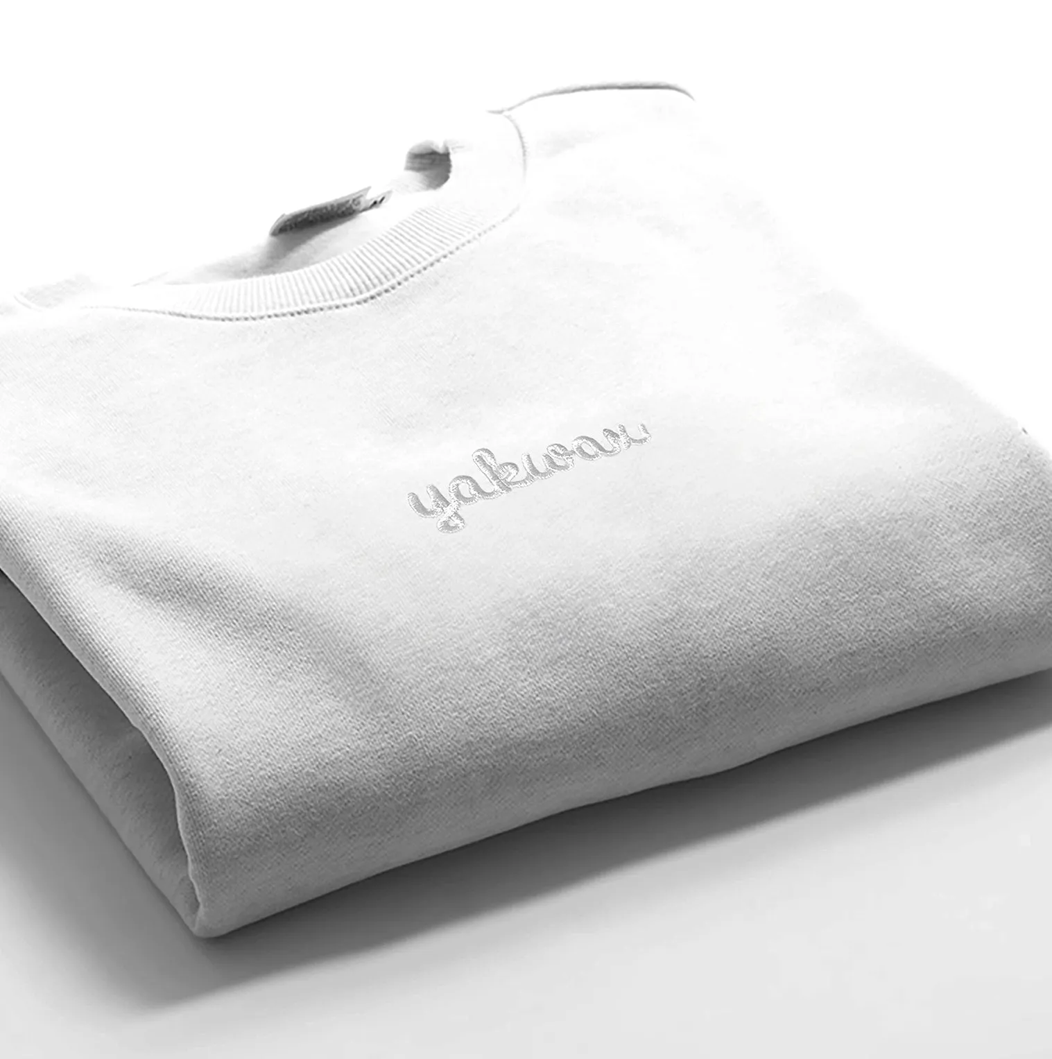 Yakwax Doodle Embroidered Crewneck Sweater - White/White