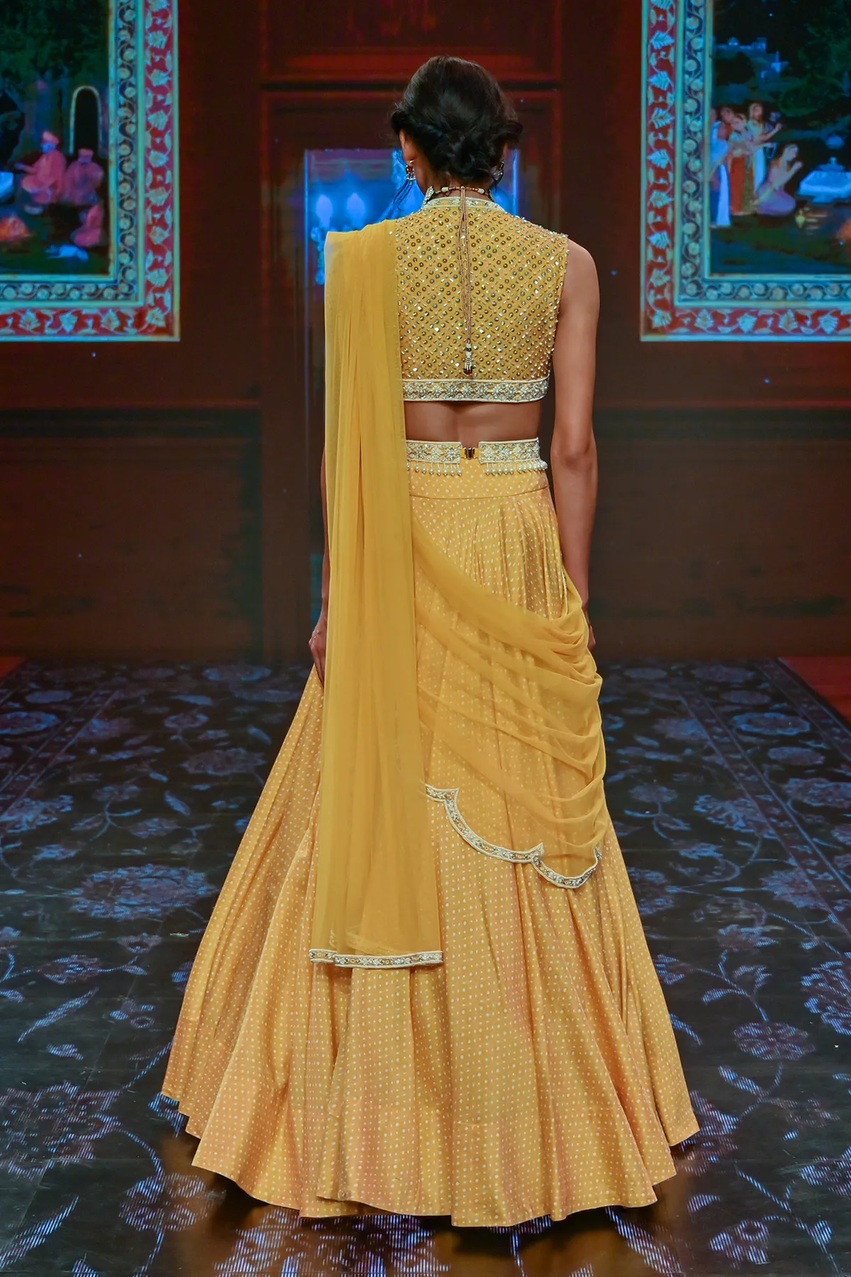 Yellow Embroidered Lehenga Set