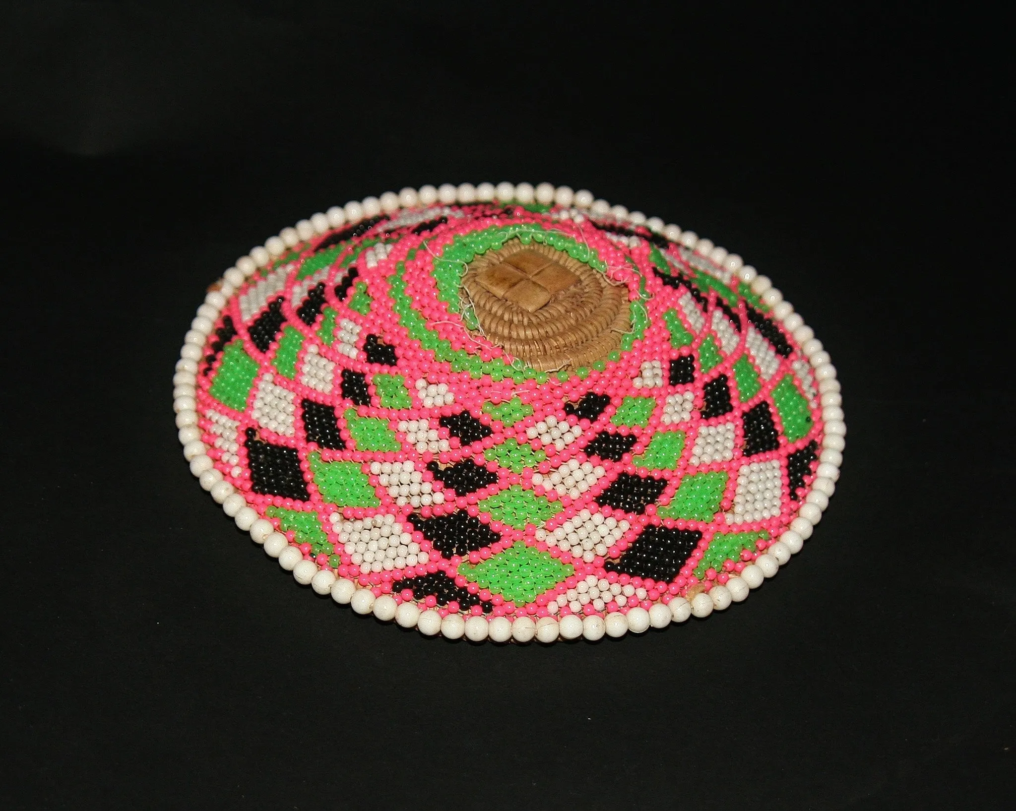 Zulu Imbenge Beer Pot Cover/Lid Beaded